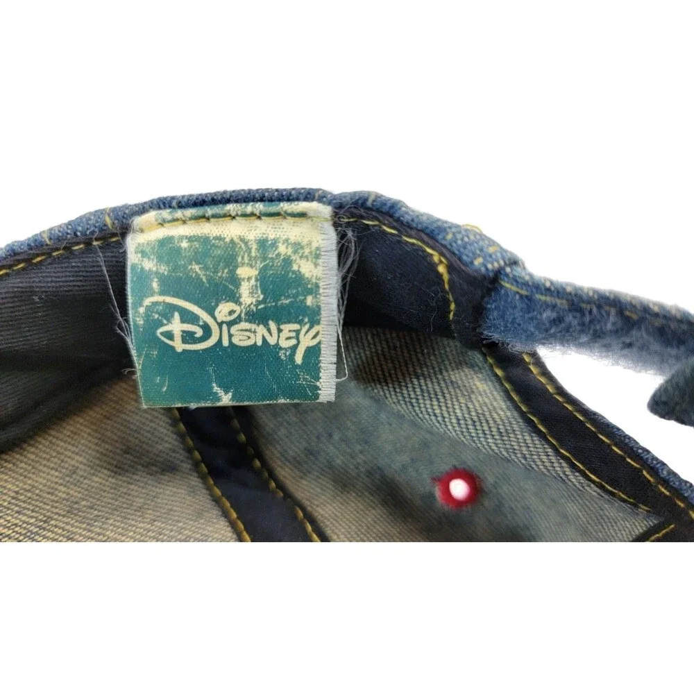 Vintage 90s Disney Mickey Mouse Hat Strap Back Denim Cap CK Style